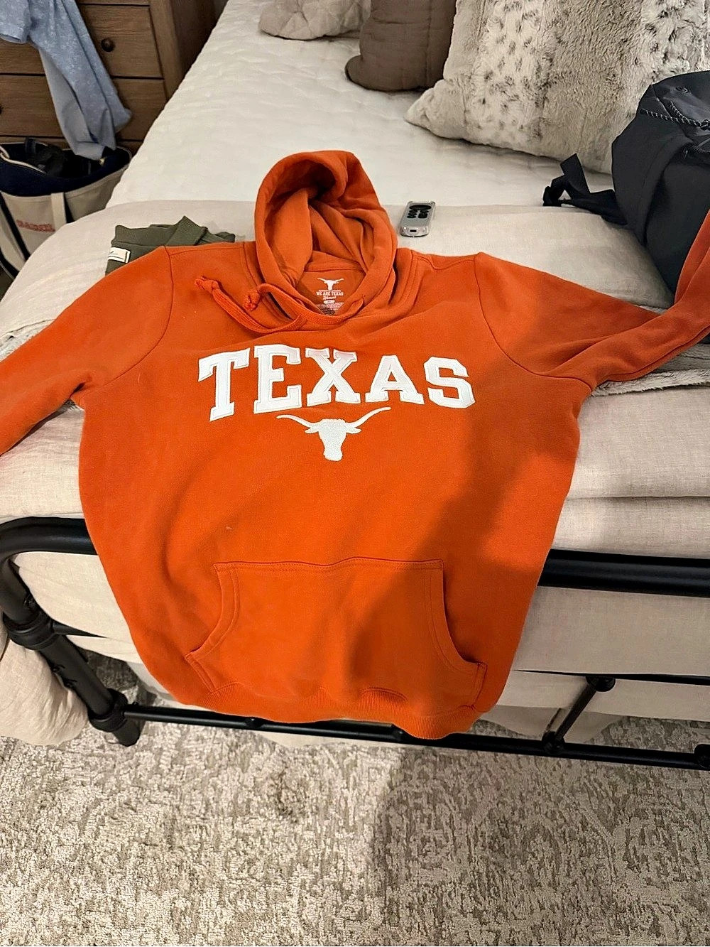 University Tees Texas Longhorns Hoodie Orange & White  Women’s Medium